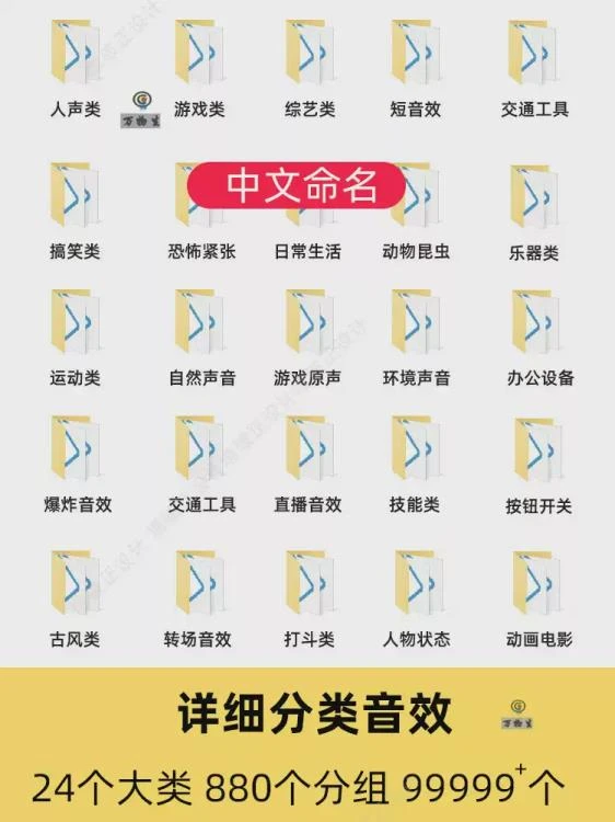 <PR音效素材包>：转场、搞笑综艺、后期剪辑配乐及背景音乐库全汇总-大白白资源库
