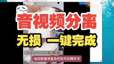 【纯自制,开箱即食】这才是音视频分离该有的样子!拖拽即用,完全免费-大白白资源库