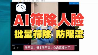 【纯自制,开箱即食】剪视频怕人脸违规?ai一键筛选人脸片段,从此不踩坑!-大白白资源库