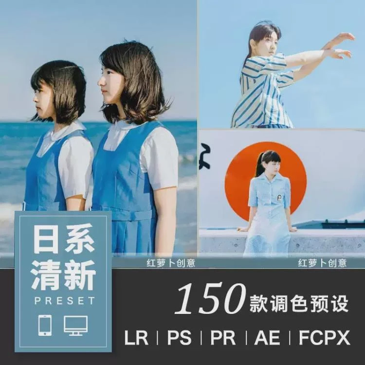 <日系清新文艺森系调色>:适用于PS/PR/FCPX/达芬奇/AE的LR预设与LUT图片滤镜-大白白资源库