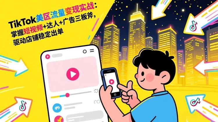 <TikTok美区流量变现>:短视频+达人+广告策略,助力店铺实现稳定出单-大白白资源库