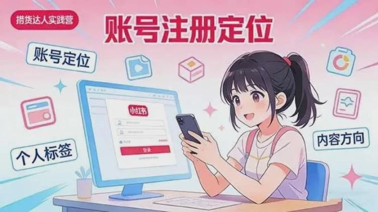 <小红书带货达人实战营全攻略>：账号定位、内容创作、选品、带货与流量运营详解-大白白资源库