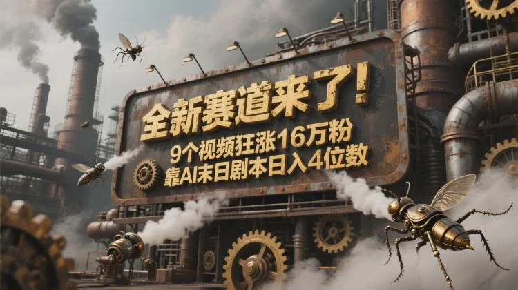 <AI末日剧本创作>视频涨粉16万，日入千元，评论区观众追更热情高涨-大白白资源库