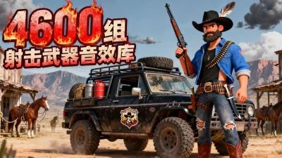 <4500组射击武器音效库>装弹开枪射击超燃战争系列音效合集,文件容量达6.1GB-大白白资源库