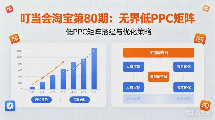 <无界低PPC矩阵与淘宝开店>:叮当会淘宝第80期深度解析开店教程-大白白资源库