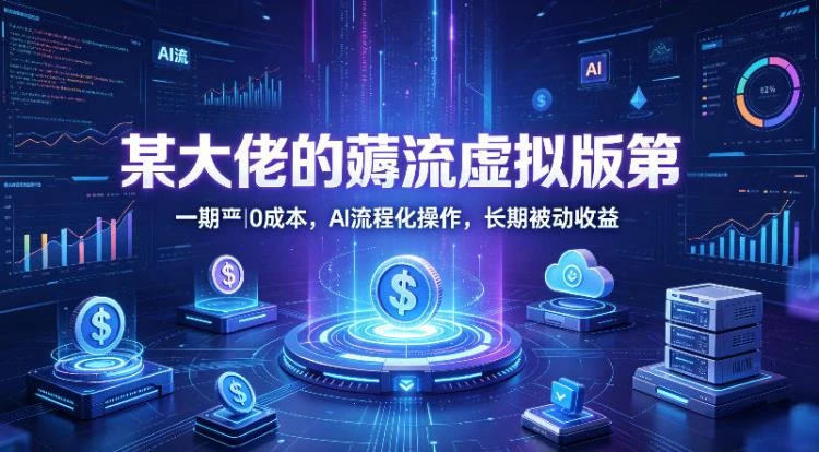 <绅白薅流虚拟版第一期>AI流程化操作实现0成本,打造长期稳定被动收益-大白白资源库