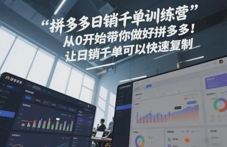 <白凤电商拼多多日销千单训练营>：0基础起步，实现日销千单快速复制策略(26年2月更新)-大白白资源库