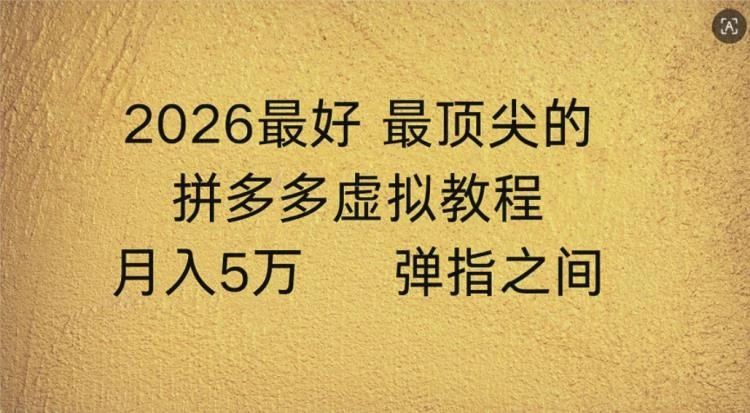 <拼多多虚拟店运营>:利用机器人实现回复发货全包办,轻松达成月入5W教程-大白白资源库