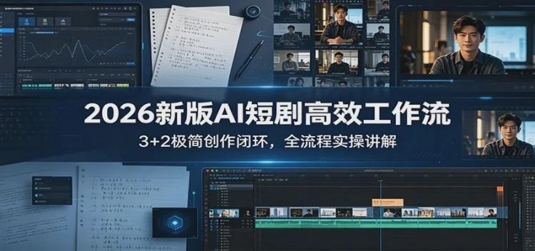 <2026新版AI短剧3+2极简创作闭环><全流程实操讲解>Seedance 2.0带你玩转新流程-大白白资源库