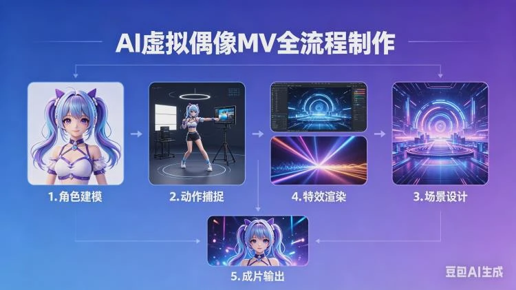 <云驿AI虚拟偶像MV>:探索虚拟偶像MV从构思到制作的全流程-大白白资源库