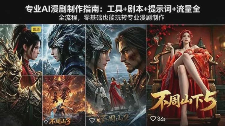 <AI漫剧制作全流程解析>:工具、剧本、提示词及流量获取,助零基础者轻松入门-大白白资源库