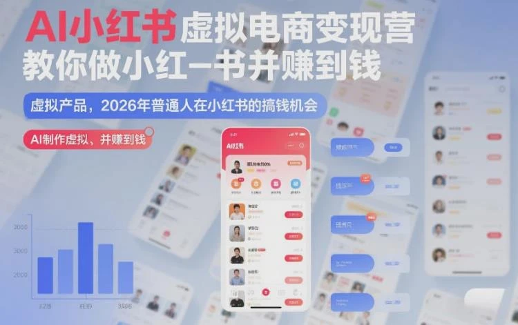 <松月小红书虚拟电商14天变现训练营>:野生运营社区助力电商变现能力提升-大白白资源库