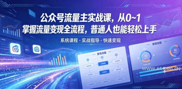 <公众号流量主实战课核心内容>流量变现全流程解析,助普通人轻松掌握流量运营技巧-大白白资源库