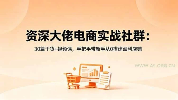 <电商实战社群核心资源>30篇干货搭配视频课,助新手快速搭建并运营盈利店铺-大白白资源库