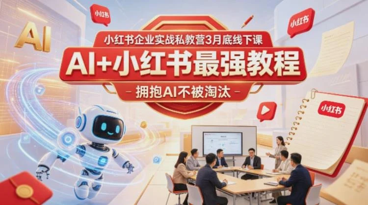 <小红书企业实战私教营3月底线下课>:AI与小红书融合教程,助力企业拥抱AI时代-大白白资源库