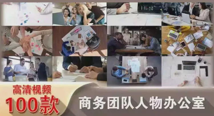 <合伙人商务探讨、成功人士交谈>办公室场景下白领团队会议交流视频素材-大白白资源库